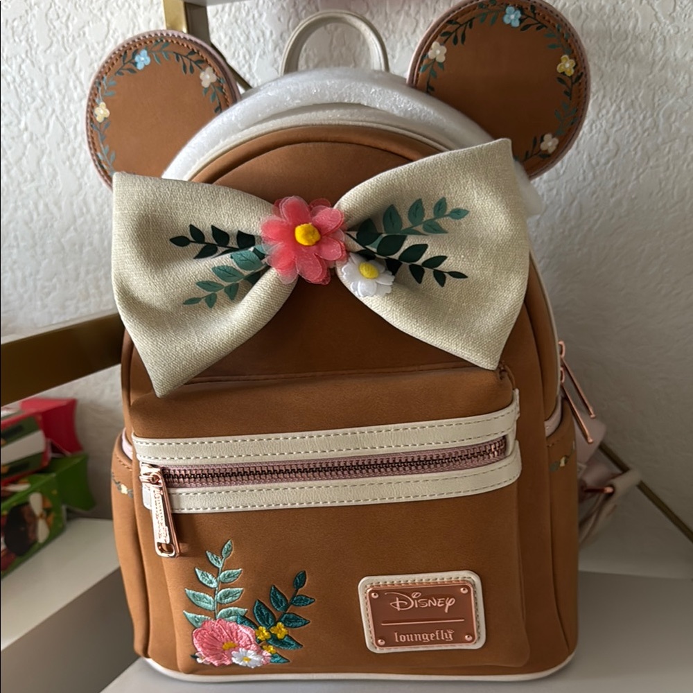Autumn Flowers Floral Loungefly Mini Backpack